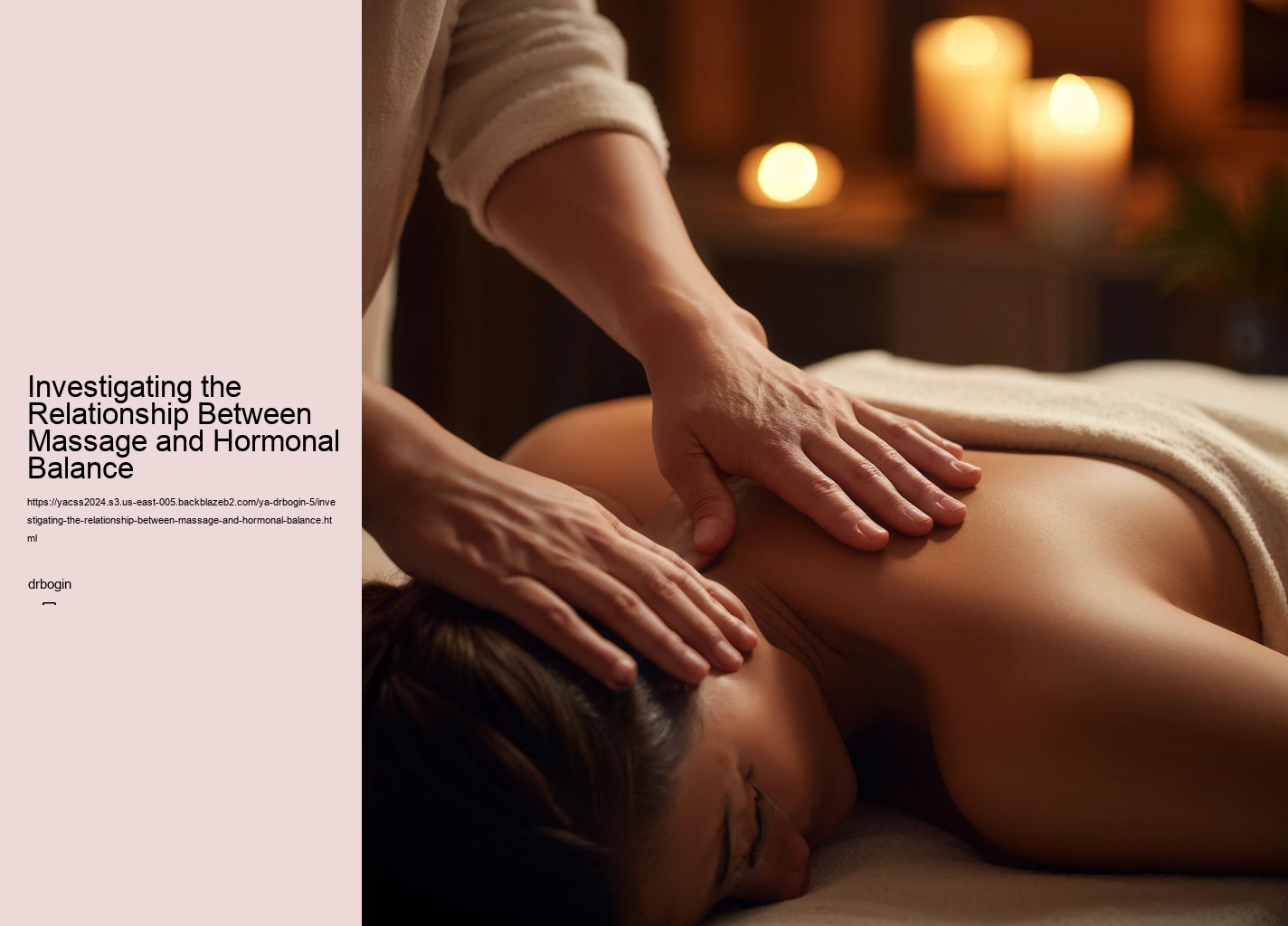 Investigating the Relationship Between Massage and Hormonal Balance